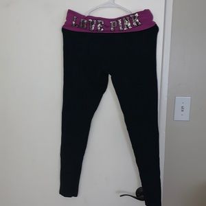 Pink Victoria’s Secret yoga pants purple